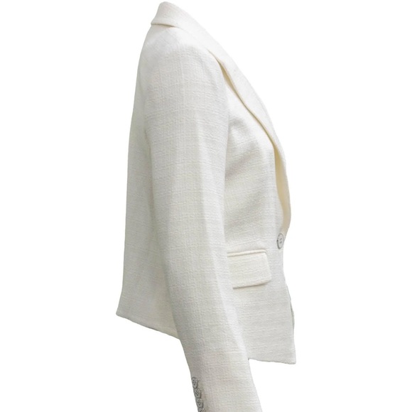VERONICA BEARD WOODLEY DICKEY TWEEDjacket/blazer, ivory/white, size 8 - Picture 4 of 15